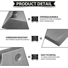 GarveeLife 1/4" Mini Skid Steer Attachment Plate Quick Attach Mount Plate Compatible with Dingo Ditch Witch，Support Welding Fabrication Attachments