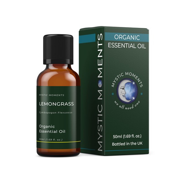 Mystic Moments Lemongrass Organic Essential Oil - 50 ml - 100% Pure