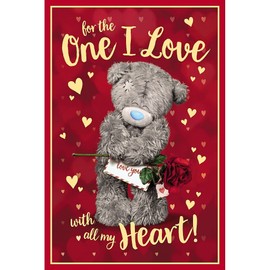 Me to You One I Love With All My Heart 3D Birthday Card,Mixed,Size:6x9,ALM93054
