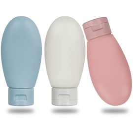 YUTOU 3 Piece Travel Bottles Set 60 ml Travel Bottles & Containers, Plastic Bottles for Filling, Leak-proof Travel Container for Travel Toiletries Shampoo Conditioner (3 Colours)