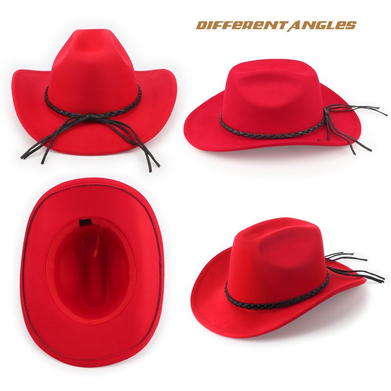 DRESHOW Cowboy Hat for Men Women Classic Western Wide Brim