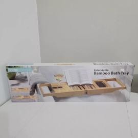 Home Essentials New Home Essentials Extendable Bamboo Bath Bathtub Tray Table Book Tablet Stand