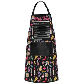 MYSOMY Nail Tech Apron With Pockets Nail Artist Apron Nail Manicurist Apron Nail Tech Nutrition Gifts Nail Salon Aprons For Women (nail Nutrition)