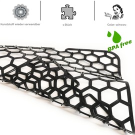 Kerafactum Sink Rubber Mat Sink Insert Drip Mat Non-Slip Mat for Drawers Protective Mat Square for Sink Protective Mats Non-Slip Sink Rubber Mat Black Pack of 1