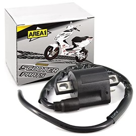 Area1 Scooter Replacement 1-Pin Ignition Coil Compatible with Yamaha Aerox Jog Neos, ATU Explorer Race GT CPI Keeway Nova Motors Luxxon KSR Moto Generic Rivero Flex Tech