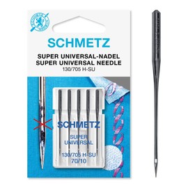 Schmetz Super Universal Anti Glue Sewing Machine Needle Size 70/10 Fine - Pack 5