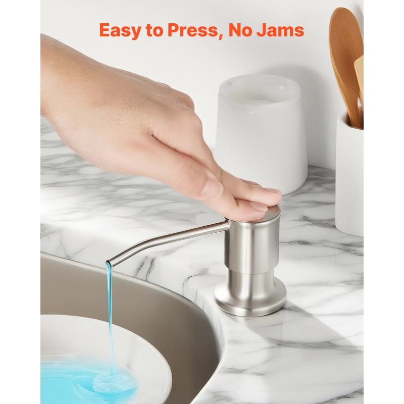 VEVOR Built in Soap Dispenser for Kitchen Sink Stainless Steel