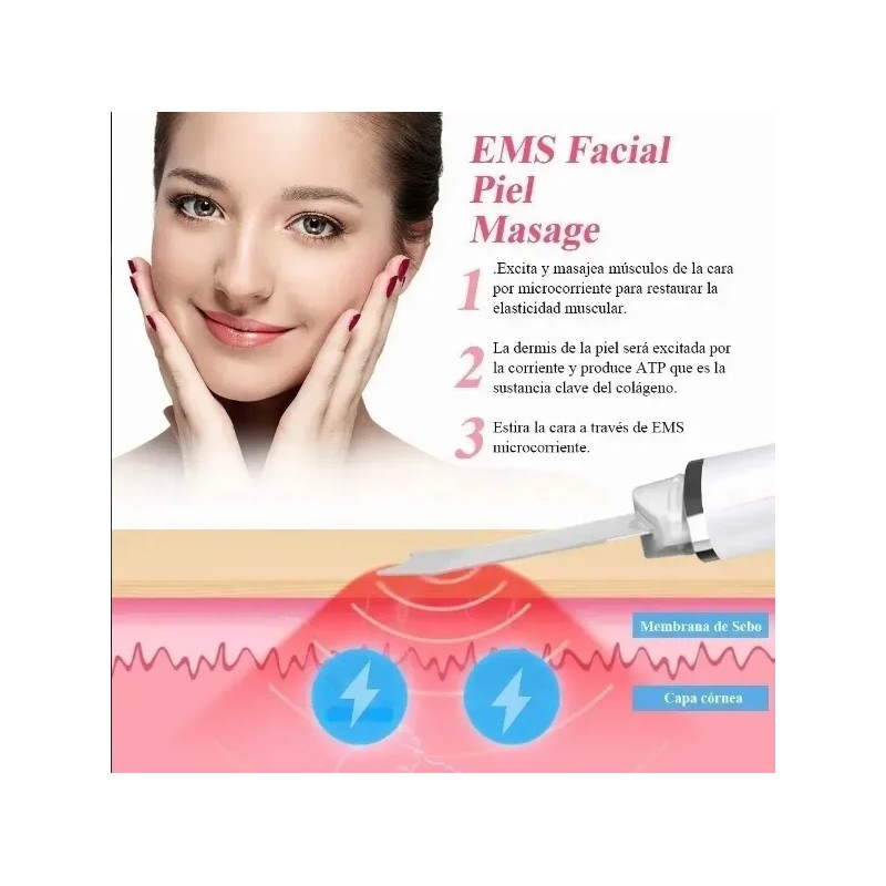 Scrubber, Ems, Eliminación Del Acné, Facial 3 Kit