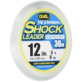 Duel Fluoroline 4 - 100 lbs TB Carbon Shock Leader, 82.0 ft (25 m) / ft 98.4 ft(30 m), Natural Clear, transparent