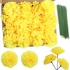 Jdsour 50 Pack Artificial Silk Carnation Picks, Artificial Flowers Carnation