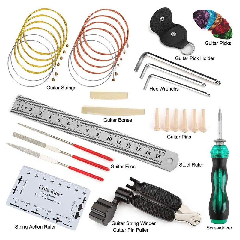 Guitar Maintenance Kit, W006 Guitar Repairing Kit Guitar Care Kit