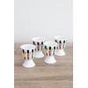 KitchenCraft KCEGGSOL4PC Eierbecher-Set, Porzellan, weiß