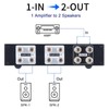 AtNeDcVh 2 Zone Amplifier Speaker Lossless Switcher Selector, 1 in