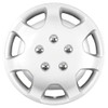 Brighter Design Set of 4 14" Push-on Silver Hubcaps for