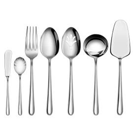 Artaste Rain II 18/10 Stainless Steel Elegant Serving & Hostess Flatware Sets (7-Piece Hostess Set)
