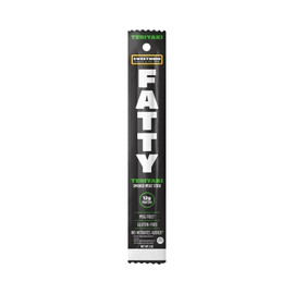 FATTY Meat Sticks, Made with Grass Fed Beef, Pork Raised Without Antibiotics, 12g Protein Per Stick, Teriyaki, 2 oz.