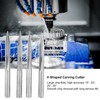4Pcs VShaped Carving Cutter 2Edged Engraving Bit 4x0.4x15°/4x0.4x20°/4x0.4x25°/4x0.4x30°