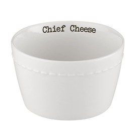 47th & Main Football Themed Ceramic Serveware, Chili Condiment Set, Chiefs