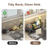 ALMNCBH Sponge Holder for Kitchen Sink, Sink Caddy with Dishcloth
