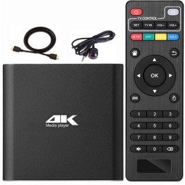 Media Player, 4K Multimedia Player, Resolution up to 4096 x 2160p, 60 fps, HD Player, Full HD 1080p and 4K Support, 4 GB Storage, TF Card, USB Memory, External Hard Disk Support, HDMI/AV Component