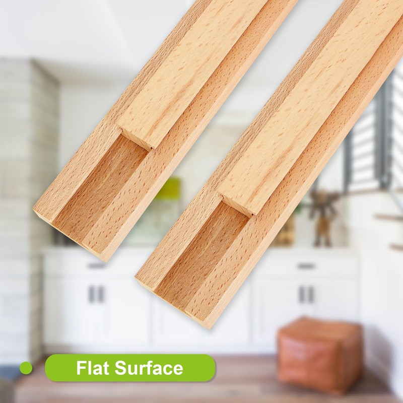LANIAKEA 6PCS Wood Drawer Slide 16 Inches Wooden Drawer Slides