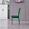 FENZARD Modern Black Velvet High Back Dining Chairs, Set of