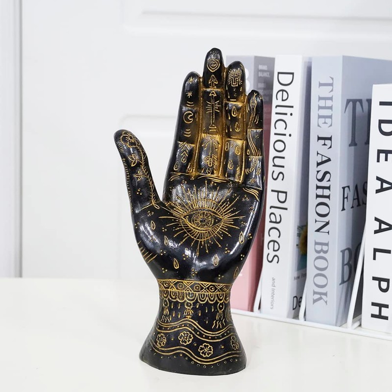 Palmistry Hand Resin Statue Telling Palm Reading, Ancient Mystical Palm