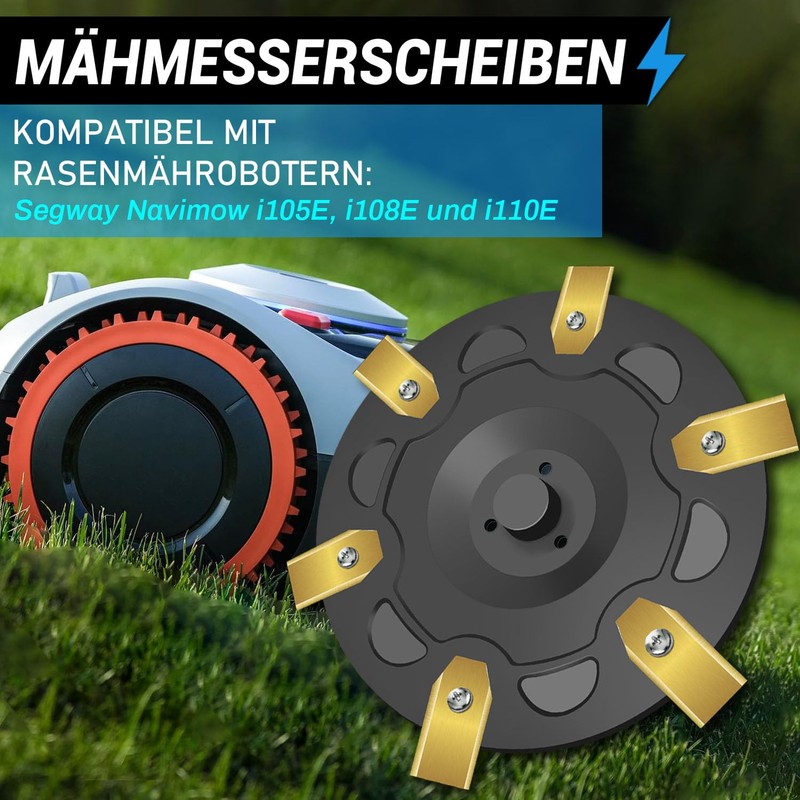 Blade Disc + 6 Replacement Blades Compatible with Segway Navimow