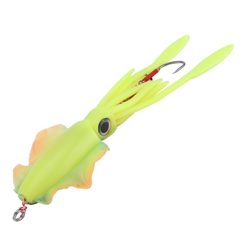 Fishing UV Squid Soft Lure Luminous Octopus Wobbler Bait Squid