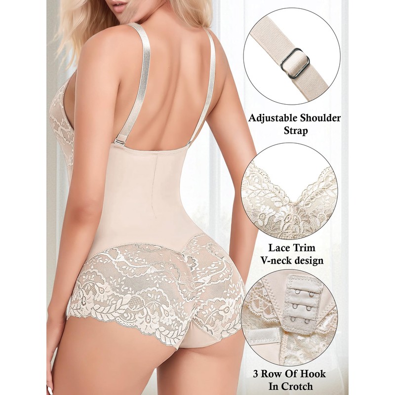 Maeau Women's Bodysuit, Shape-Up, Body Shaper, Tummy Tights, Inner Corset,