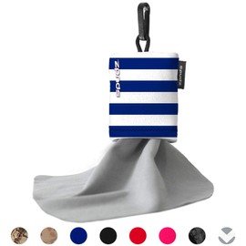 SPUDZ Classic Microfiber Cloth, Screen Cleaner and Lens Cleaner, Nautical Stripes, Large, 10 x 10 Inches