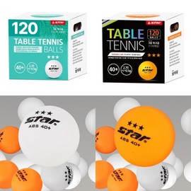 Star 3-Star Table Tennis Ball (Pack of 120) White (GB220)