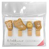 Rilakkuma Take Your Time Wood Pinch Set of 4 RK620