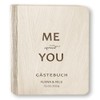 Wooden Guest Book Wedding Me and You with and without