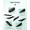 SCITOO Plastic Body Front Bumper Splitter Fins Universal Glossy Carbon