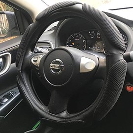 Fortoo Breathable 15inch Comfy Odorless Foam Pad Cushion Automotive Car Steering Wheel Cover Black
