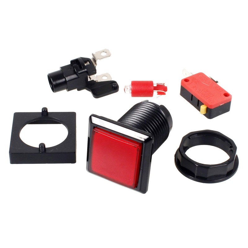 EG STARTS 10 x Arcade Square LED Illuminated Push Button