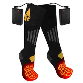 ActionHeat AA Battery Heated Socks - Unisex Cotton Warm Socks w/Built-in Heat, FIR Heat Technology, 4.5V Heating Socks