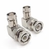 2pcs BNC to BNC 90 Degree Coaxial Adapter, BNC Right