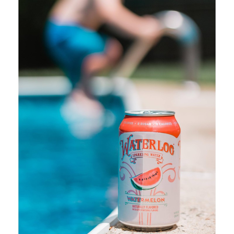 Waterloo Sparkling Water, Watermelon Naturally Flavored, 12 Fl Oz Cans