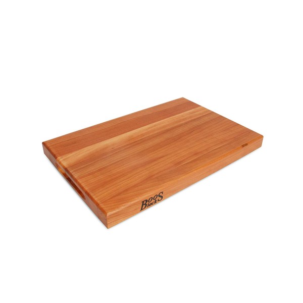 John Boos Block CHY-R01 Cherry Wood Edge Grain Reversible Cutting Board, 18 Inches x 12 Inches x 1.5 Inches