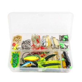 Freshwater Fishing Lures,Realistic Fake Fishing Baits and Lures | Swimbait with Storage Box Portable Hard Gear Accessories Fish Tackle for Sea Lakes Rivers