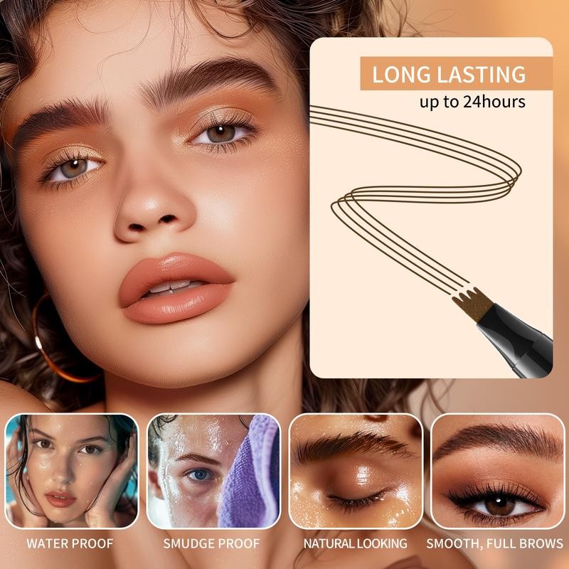 Hello Kiss Eyebrow Pen, 2 in 1 Dual-ended Natural 4
