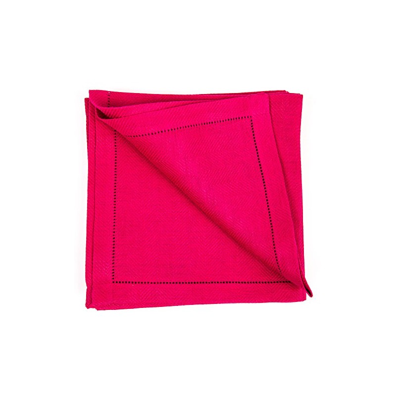 LinenMe X4 Emilia Napkins, 20 x 20, Pink
