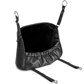 RURUBEL Premium Purse Holder for Car – 1 Compartment Midsize Front Seat Storage Barrier – Elegant Faux Leather & Fur Car Handbag Holder – Automotive Consoles & Organizers