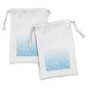 Lunarable Ocean Fabric Pouch Set of 2, Abstract Pattern Sea