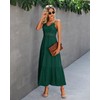 Dokuritu Cocktail Dress Green Dresses for Women Beach Crochet Lace