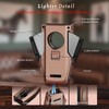 All-in-One Torch Lighter with Straight Cutter, Holder, Built-in Punch Tool,