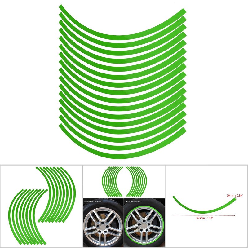 Ejoyous Wheel Rim Sticker Complete Set from 16 to 19