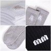 ANT21T Antrop Athletic Crew Socks, 4 Pairs, White Black and